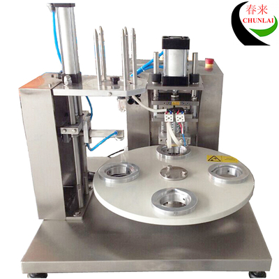 Machine d'étanchéité de remplissage de gobelet de type rotatif semi-automatique semi-automatique de type rotatif